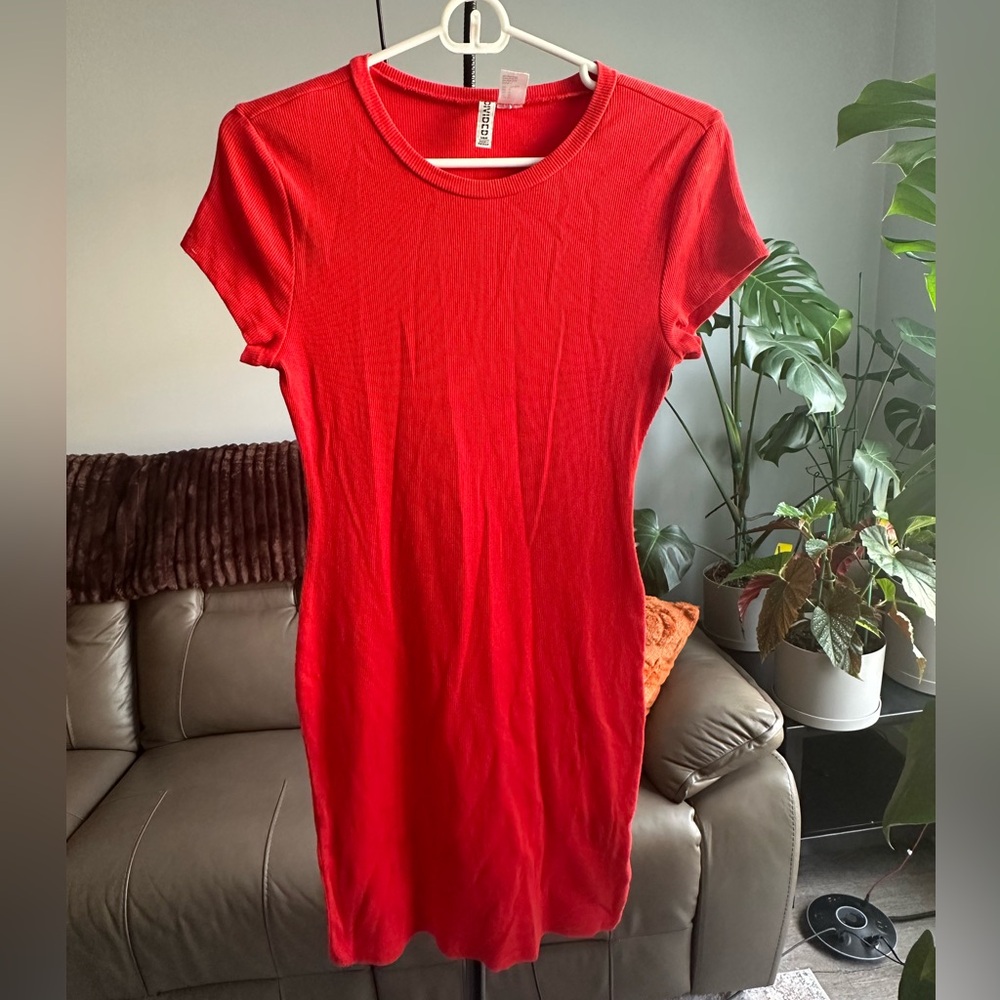 H&M Ribbed T-Shirt Dress